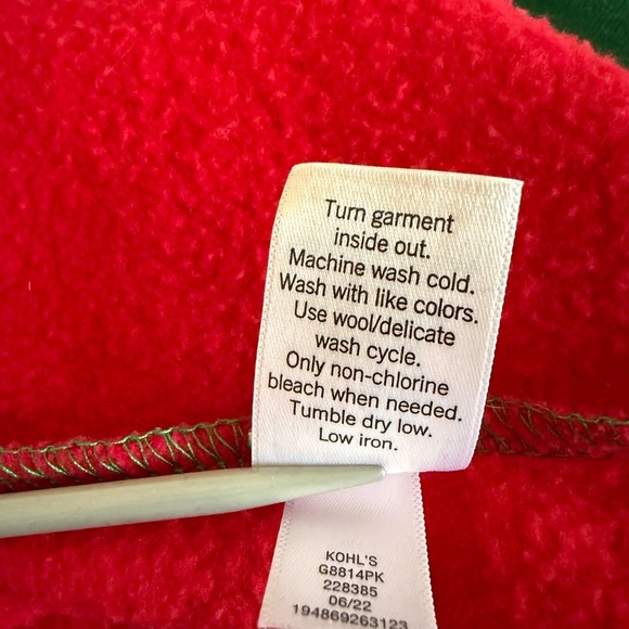 Holiday Festive Red and Green Reindeer Ugly Sweatshirt - Picture 8 of 14